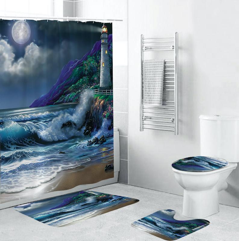 

Bathroom Mats Anti Slip Bathroom Mat Set Coral Fleece Floor Bath Mat Washable Toilet Rugs Absorbing Carpet Accerssories