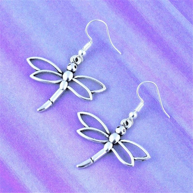 

Dangle & Chandelier Dragonfly Earrings, Statement Gift For Mum, Insect Jewelry