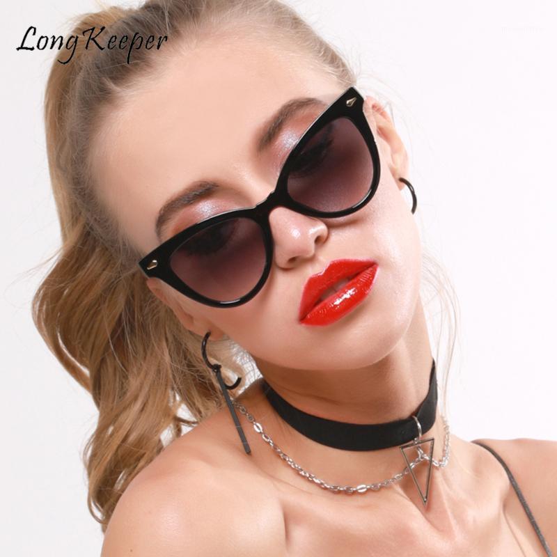 

New Cat Eye Women Sunglasses 2020 Men Vintage Gradient Sun Glasses Female Eyewear Leopard Black Sunglasses Brand Designer1