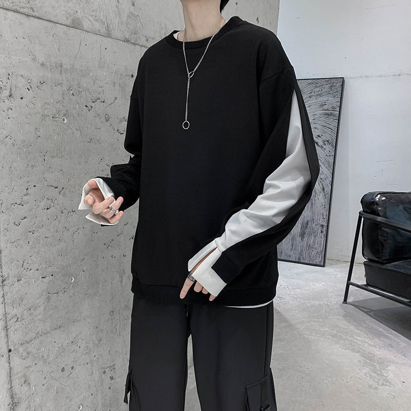 

Spring 2021 and Long Autumn of Two Fried Street New Style Hot-style Hoodies Around the Neck BPIC, Black