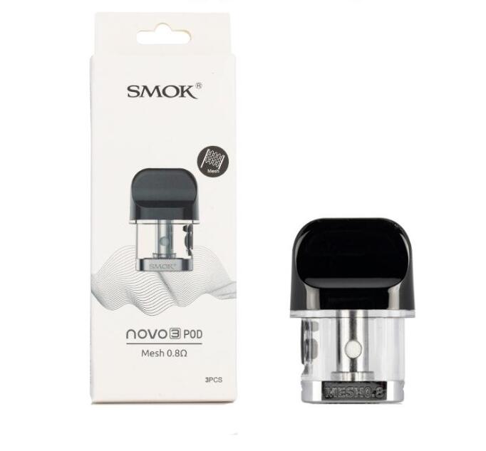 

USA Stock SMOK Novo 3 Pod 2ml with 0.8ohm Mesh Coil 100% Original empty vape pen cartridges