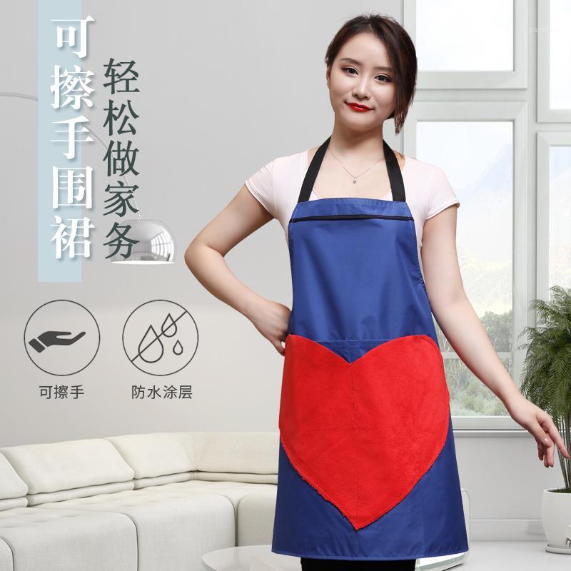 

Apron female home kitchen fashion personality cute creative erasable hand new1