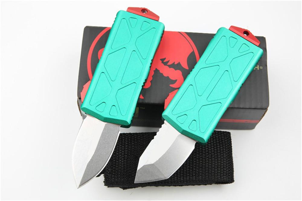 

Microtech Bounty flying fish Outdoor Wash Blade 6061 Aluminum D2 Knife Double Surface Automatic Stone Hunting Handle EDC Action Camping