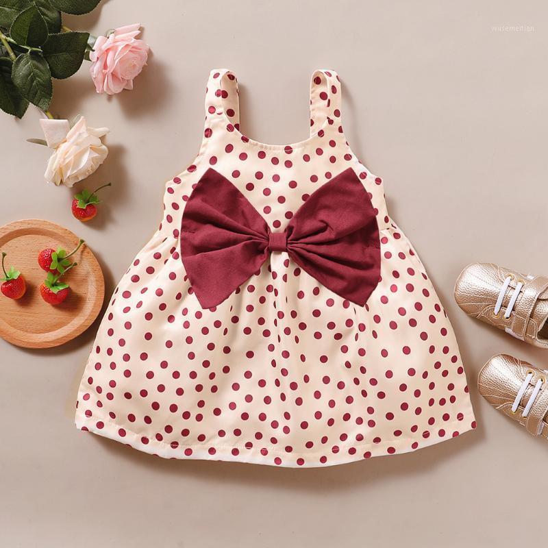 

Summer Toddler Baby Girls Children's Clothing Baby Girl Clothes Summer Party Clothing For Girls Striped Dot Print Princess Dress1, 02