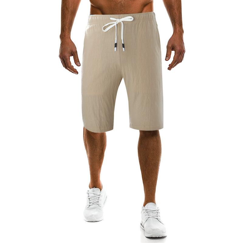 

MRMT 2020 Brand New Men'S Shorts For Male Fashion Cotton And Linen Pure Color Five Leisure Shorts Breechcloth, Black