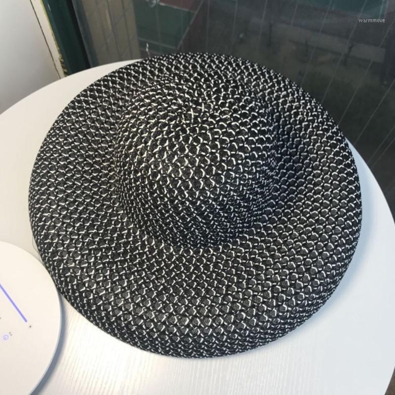 

Visor Casual Sea Summer Vintage Dome Beach Travel Ladies Retro Holiday Women Sun Hat Round Top Wide Brim Big1, White