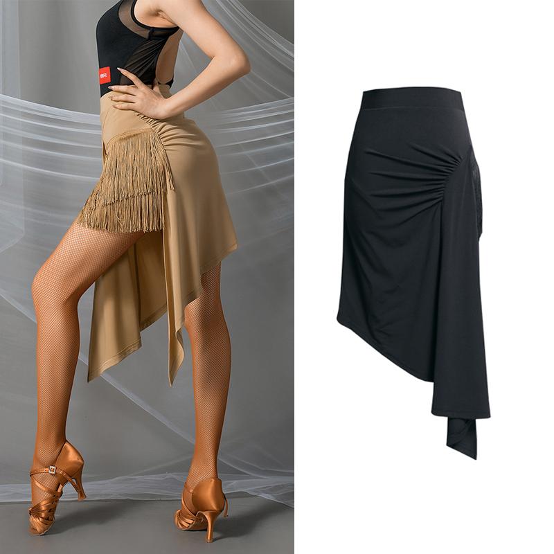 

Latin Dance Skirt Professional Practice Clothes Rumba Fringe Skirt Samba/Tango Tassel Outfit Ballroom Dance Clothing VO1080, Black