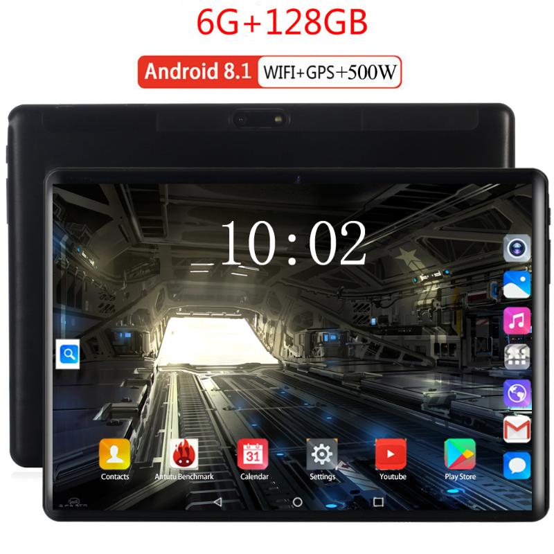 

2020 New 10.1 Inch Tablet PC Android 9.0 Octa Core RAM 6GB ROM 128GB 3G/4g LET Smart Phone Android WiFi GPS Tablets 10 Kids Gift, Black