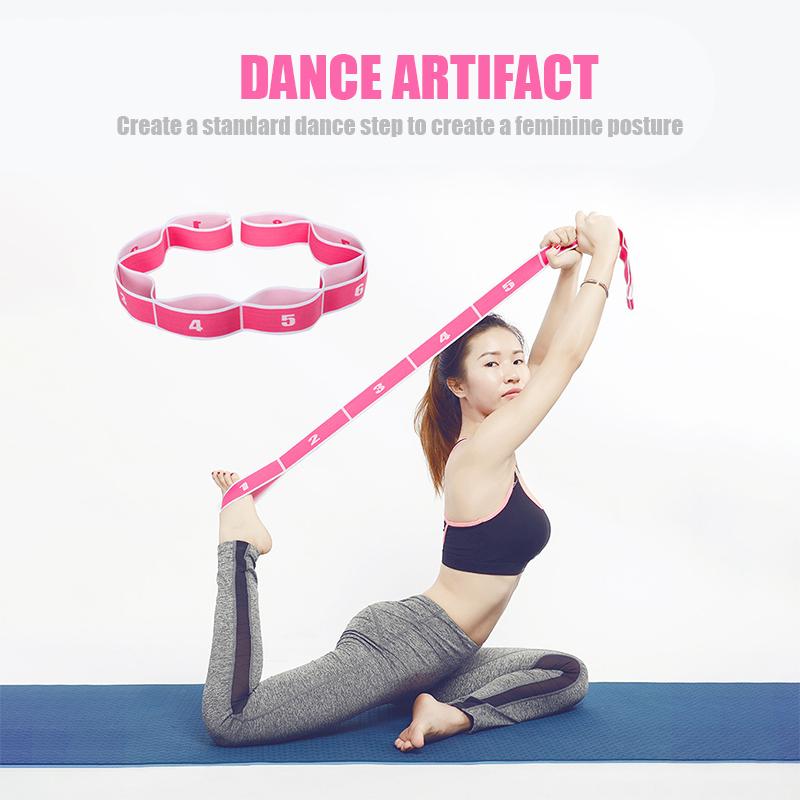 

1 pc Yoga Pull Strap Band Belt Fitness Gym Equipment Elastic Yoga Band For Squat Knee Raising Pilates Muscle Stretching