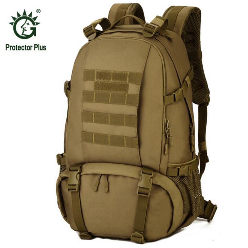 

40L Camping On Foot Climbing Backpack Outdoor Sport Laotop Backpack Camouflage Tactics Bag Rucksack Travel, Black