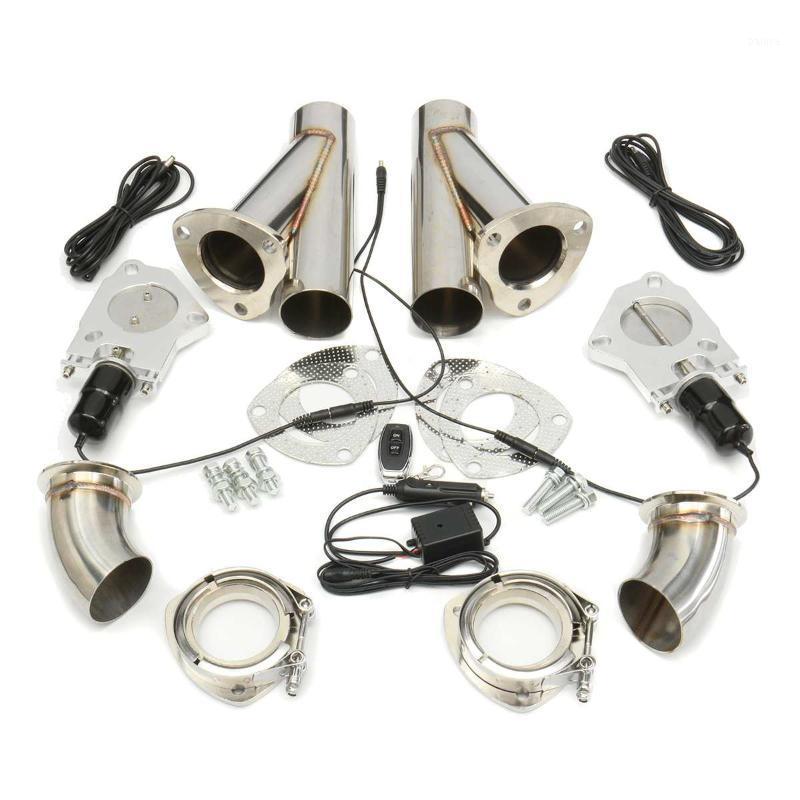 

2.5 Inch 6.3mm Dual Electric Exhaust Cutout Pipe Kit with Remote Control Stainless Steel Cutout Muffler Valve System1