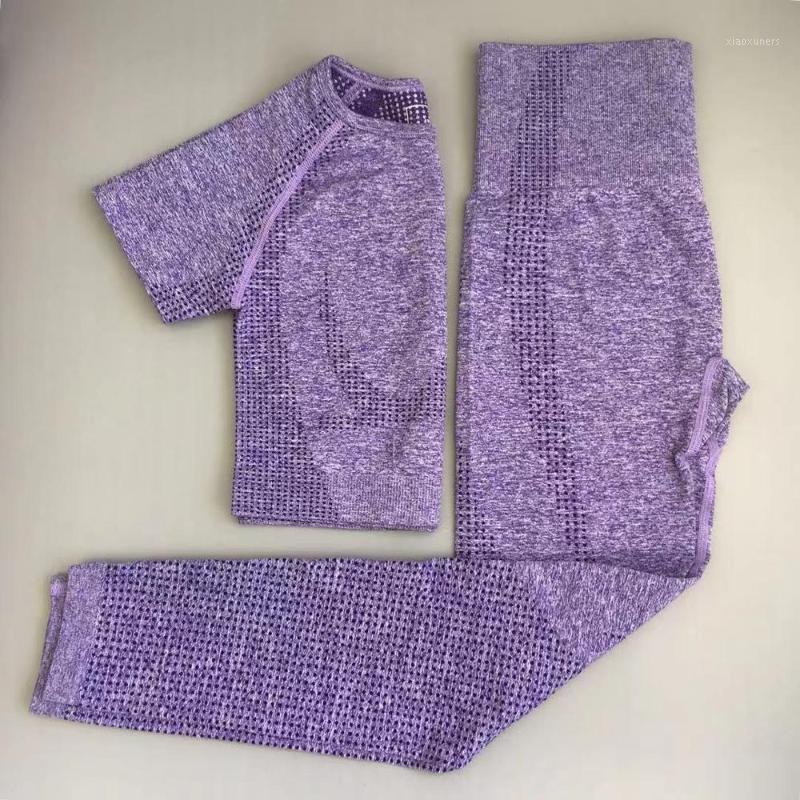 

10 Colors Seamless Yoga Set Women Fitness Clothing Sportswear High Waist Gym Leggings+Push Up Sports Short Sleeve Sports Suits1, Black