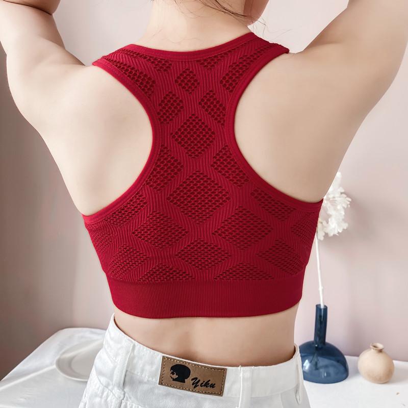 

Quick Dry Sport Bra Top Seamless Sports Bra Fitness Tank Top Push Up Running Bralette Women Sports Underwear Active Wear, Navy