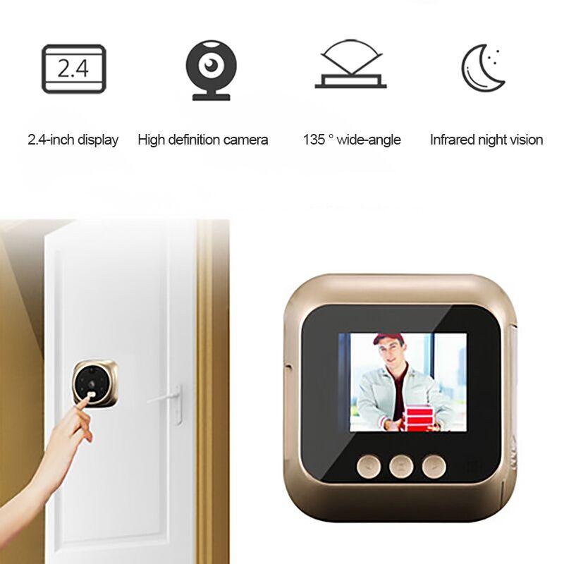 

2.4 Inch Peephole Camera Wifi Home visible Cat Eye Smart Doorbell Voice Phone Intercom security camera Doorbell wireless