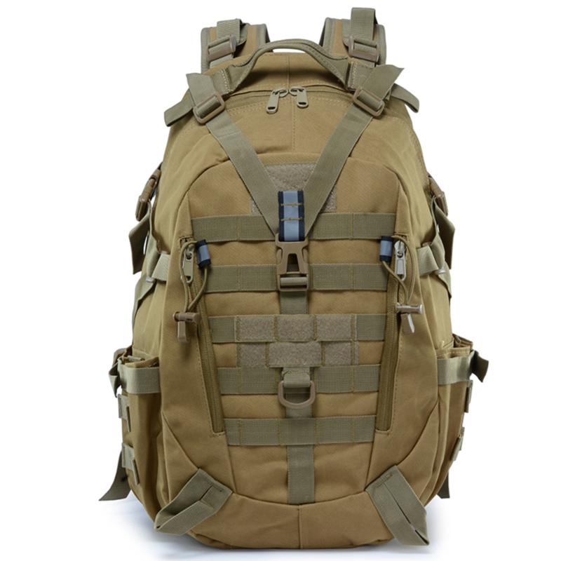 

25L Large Capacity Backpack Waterproof Nylon Tactics Molle Army Bag Men Backpack Rucksack For Hike Travel Backpacks, 01