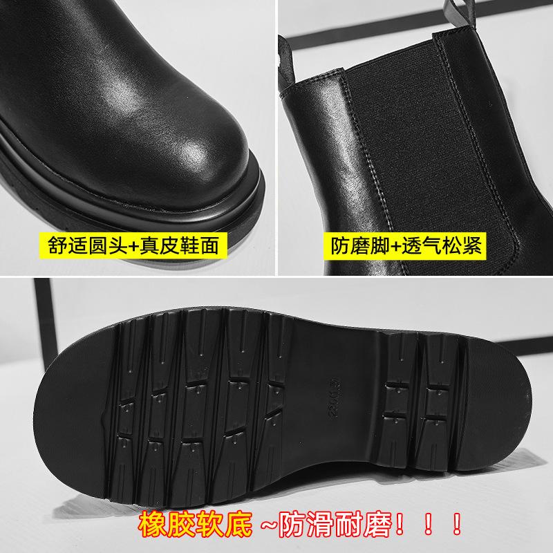 

autumn and winter 2020 women's wear Cavalier boots women's new versatile boots, Knight black short