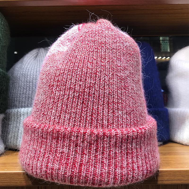 

WeMe 2020 Simple Style fur Beanie Hat for Women Winter Warm Knitted Hat Female Cap
