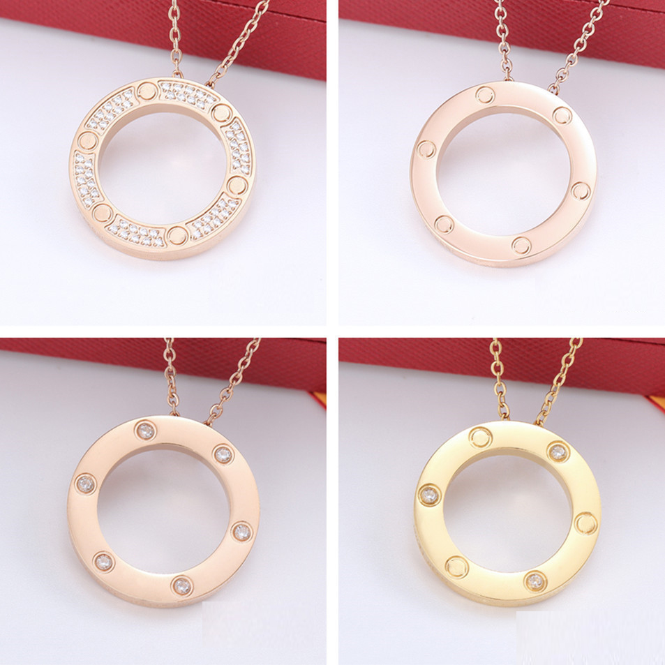 

women pendant necklaces fashion designer design stainless steel necklace men love couple screw necklace good gift