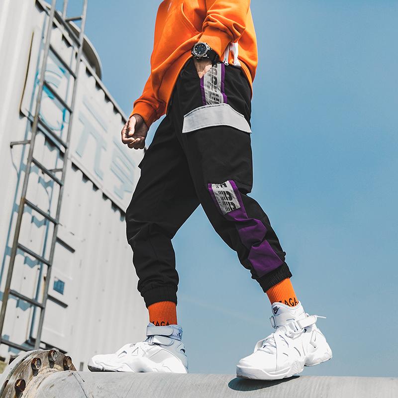 

Men Japanese Streetwear Cargo Pants 2021 New Spring Overalls Mens Hip Hop Harajuku Harem Pants Sweatpants Men Trousers, White