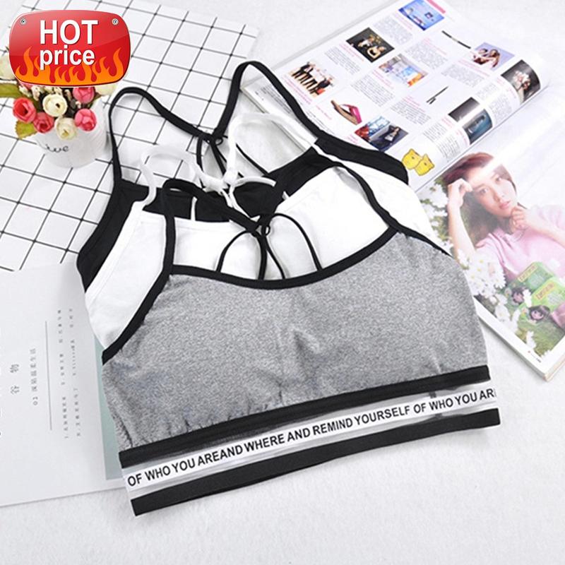 

Sports Bra Push Up Fitness Women Sport Bra Top Padded Letters Yoga Brassiere Sports Top Gym Bralette Sujetador Deportivo #qs7V, White