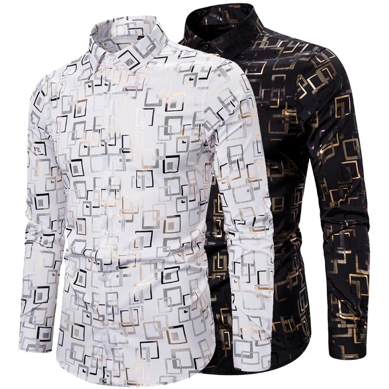 

Men Shirts Spring Autumn 2020 Fashion Long-sleeve Shirts for Men, Black
