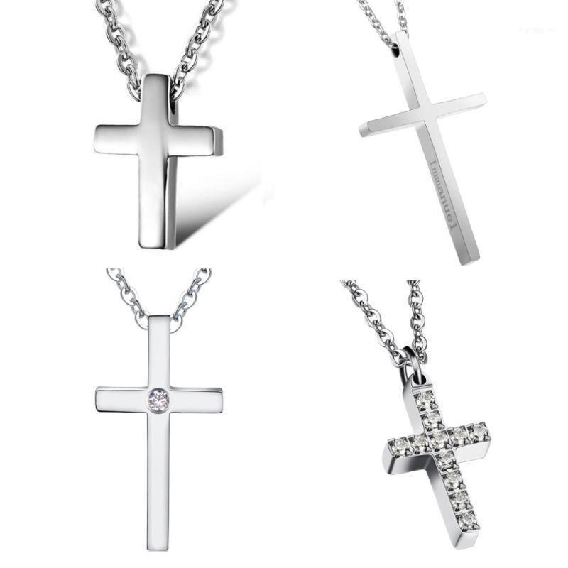

Fashion Stainless Steel Cross Pendant Chain Necklace for Women Girl Jewelry Gift1