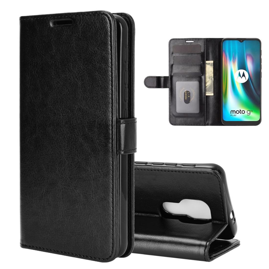 

For Motorola Moto G9 G9 Play R64 Texture Single Horizontal Flip Protective Case with Holder Card Slots Wallet Photo Frame