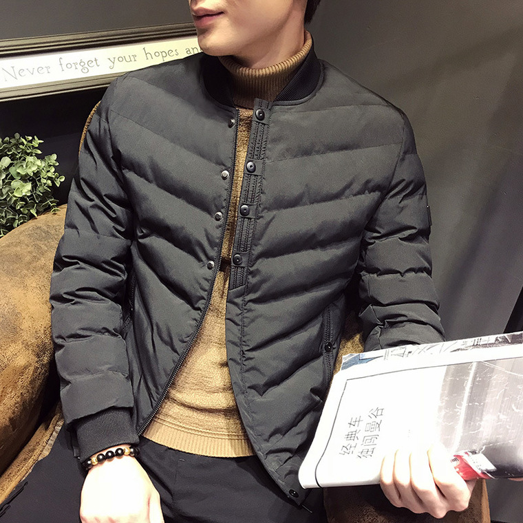 

2021 Brand Winter New Men's Jackets Casual Sleeve Baseball Collar Overcoat for Male Cotton Padded Jacket Clothing Garment kg-381, Ivory