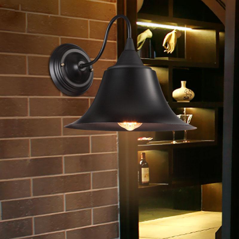 

Vintage Loft Led Wall Lamp For Home Industrial Decor Retro Bathroom Lighting Iron Lampshade E27 Edison wall Light Fixtures