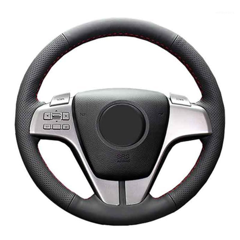 

Steering Wheel Covers Customized DIY Car Cover For 3 Axela CX-7 CX7 5 6 Atenza Black Leather Braid