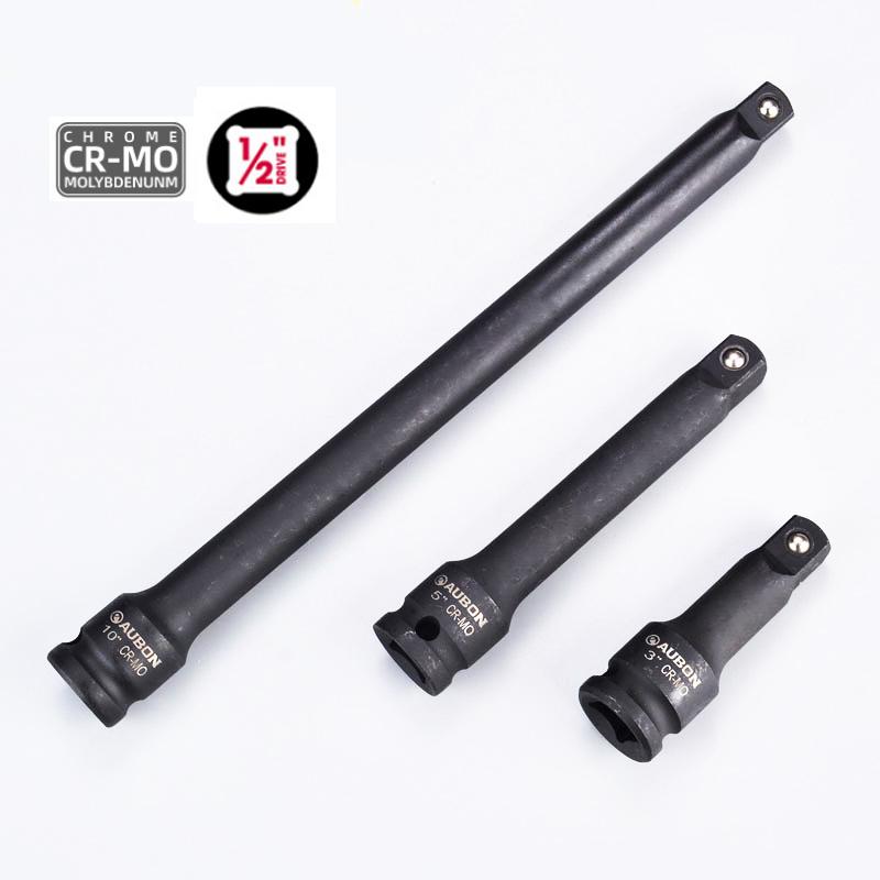 

1/2" Drive 12.5mm 3"/5"/10" CR-MO Pneumatic Drive Socket Extension Bar Black Extender Rod Hand Tool Auto Repair Tools