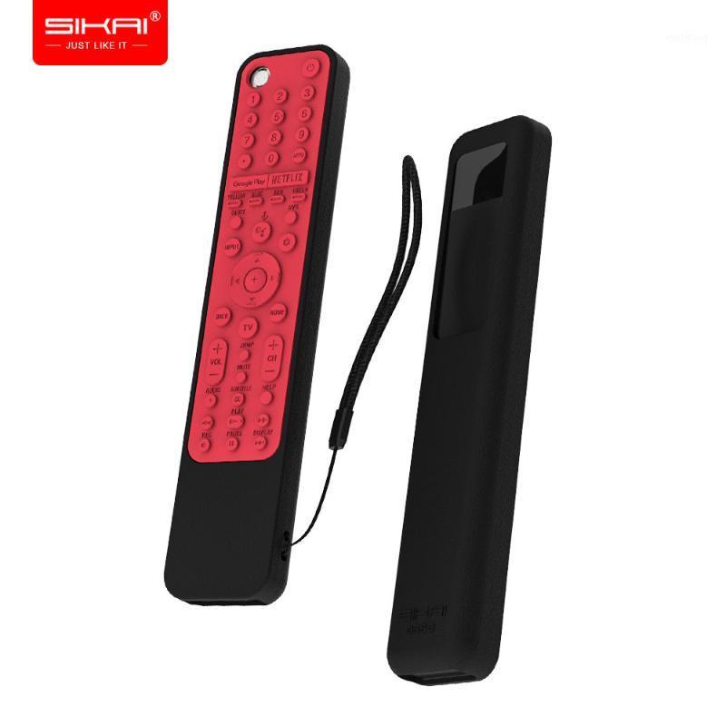 

Silicone Case for Sony RMF-TX600U RMF-TX500E Smart TV Voice Remote Control Shockproof Protective Cover with Remote Loop SIKAI1