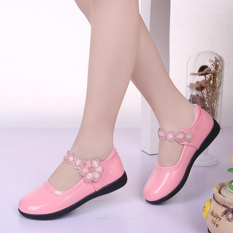 

Girls Leather Shoes Children Girls Princess Shoes Spring and AutumnNew Black Soft Bottom Student Performance1, Red