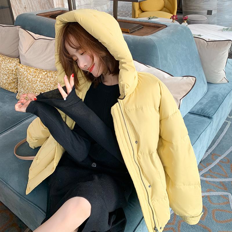 

Down Jacket Women's Short Style 2020 New Winter Long White Duck down Short-Height Fashion Thick Loose and Plus-sized Fashion