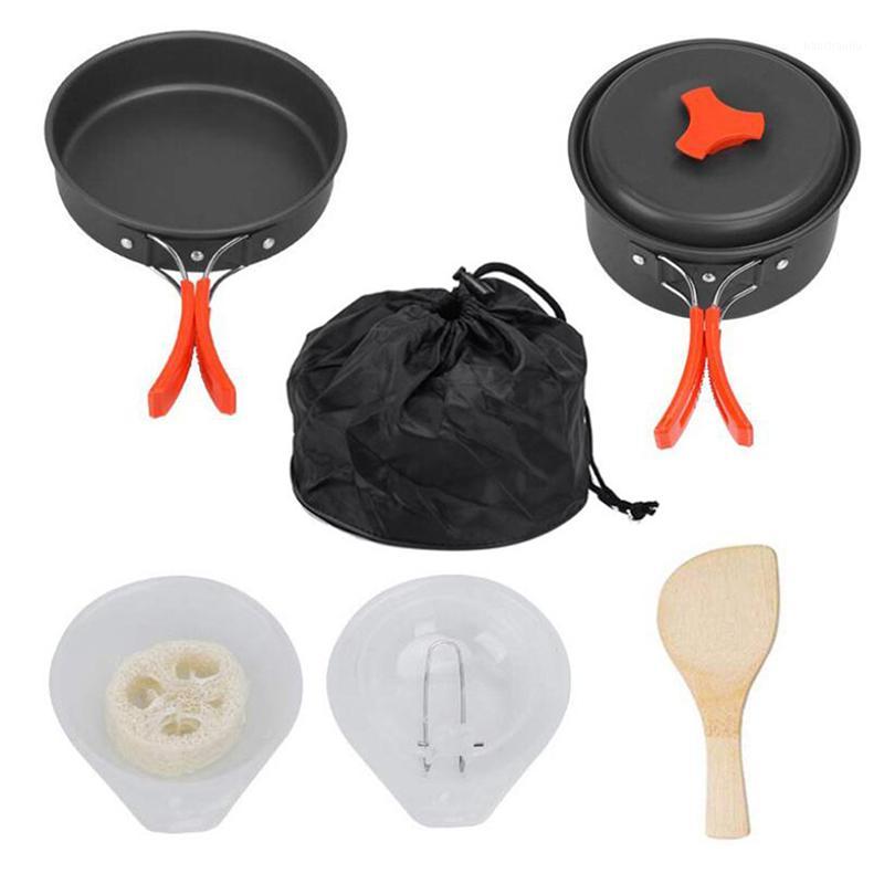 

Outdoor Camping Cookware Set Marching Utensils Tableware Cooking Stove Kit Travel Pan Hiking Picnic Camping Tools For 1-2 Person1