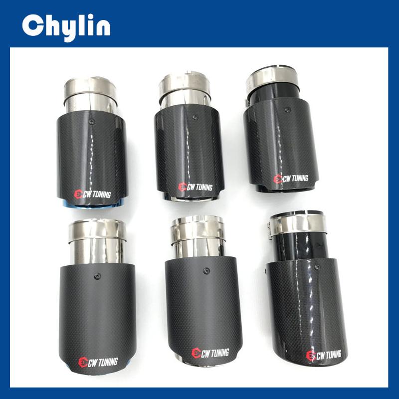 

1 Piece Glossy / Matte Carbon Exhausts Tips Car Muffler Pipes Universal Exhaust System Tips Car Accessories For Ak