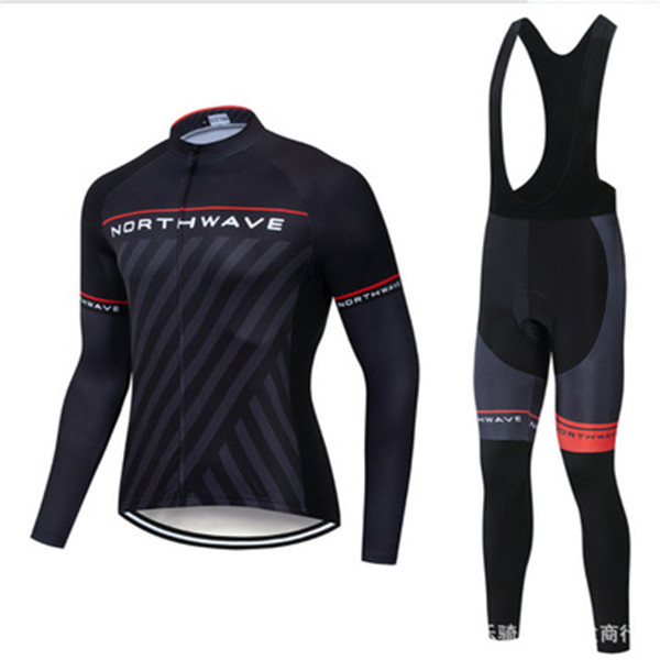 

Cycling jersey suit bike long-sleeved shirt set suspenders trousers bicycle clothing TEAM CYCLING winter bike clothing, As pic