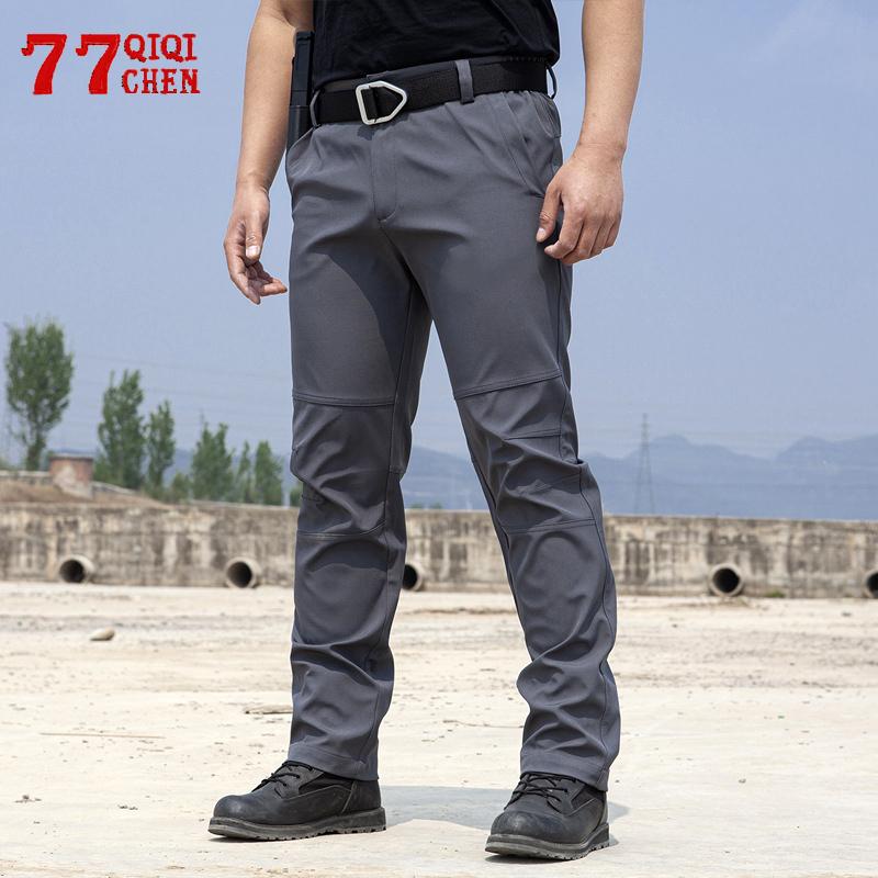 

Tactical Jogging Pants Men Outdoor Waterproof Combat Cargo Pant Male Casual Work Swat Pocket Baggy Mountaineer Trousers, Khaki