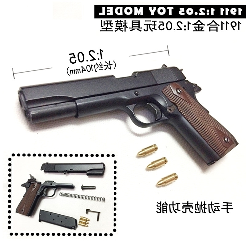 291: 2.05 collect the gun model. The alloy model of American M1911 pistol can thrown. All metal ornaments cannot be fired-image-747575872