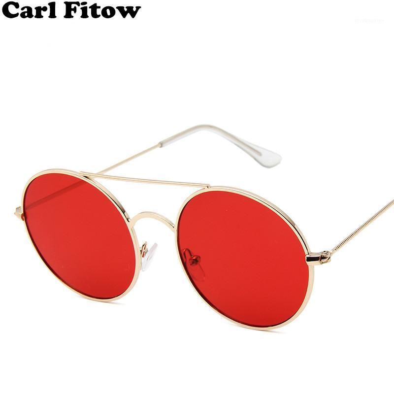 

Retro Round Sunglasses Men Women 2020 Brand Designer Red Sun glasses Female Vintage Metal Big Sunglasses UV400 Mirror Shades1