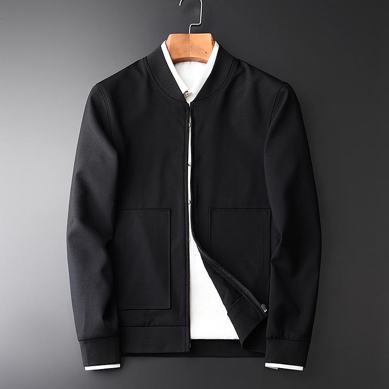 

New Arrival Spring Baseball Uniform Single-deck Men's Jackets Hight Qulity Fashion Thin Casual Slim Fit Black Jcaket 4XL
