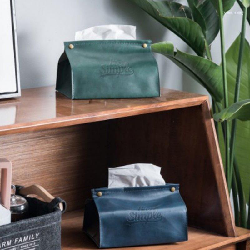 

PU Leather Tissue Case Box Container Marble Pattern Kitchen Paper Towel Napkin Papers Bag Holder Box Case Pouch Table Decoration1