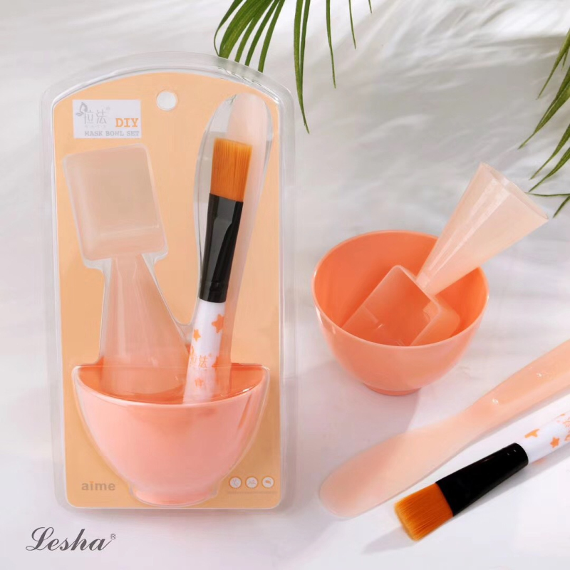 

4PC DIY Facial Face Mask Tool Set Mixing Bowl Brush Stick Spoon Make Up Tools Face Home Facial Eye Body Mask Applicator Set TSLM