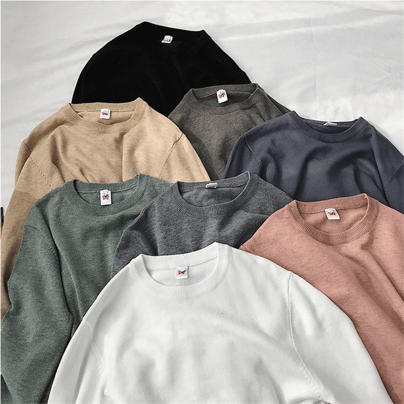 

2021 New the Neck Men's Thin Sleeve Sweater Winter Tops Pull Homropa Hombre 1011 N9D9, Black