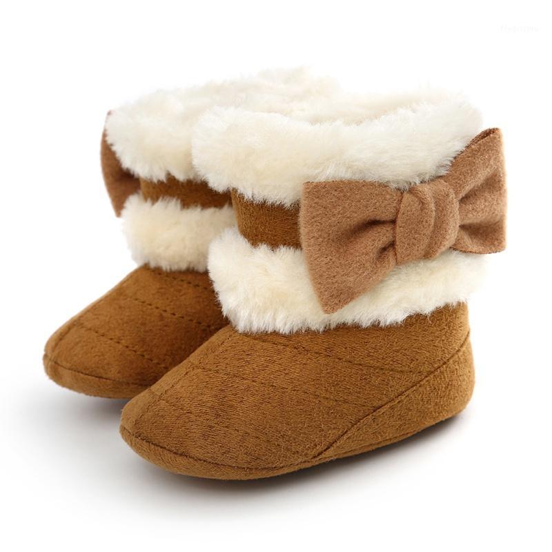 

Winter Newborns Shoes Baby Girl Cotton Boots Casual Bowknot Shoes First Walkers Newborn Cute Non-slip Soft Sole1