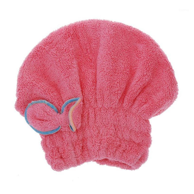 

Useful minifiber dry hair dry hair hat quickly rolled towel cap (watermelon red)1, Blue