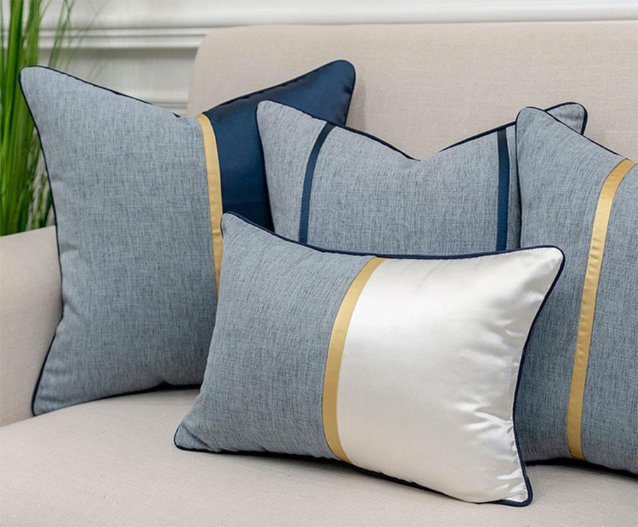 

European american unusual blue pillow/almofadas case,modern seat back cushion cover 30X42 45 50,decorative throw pillow case, Color 05