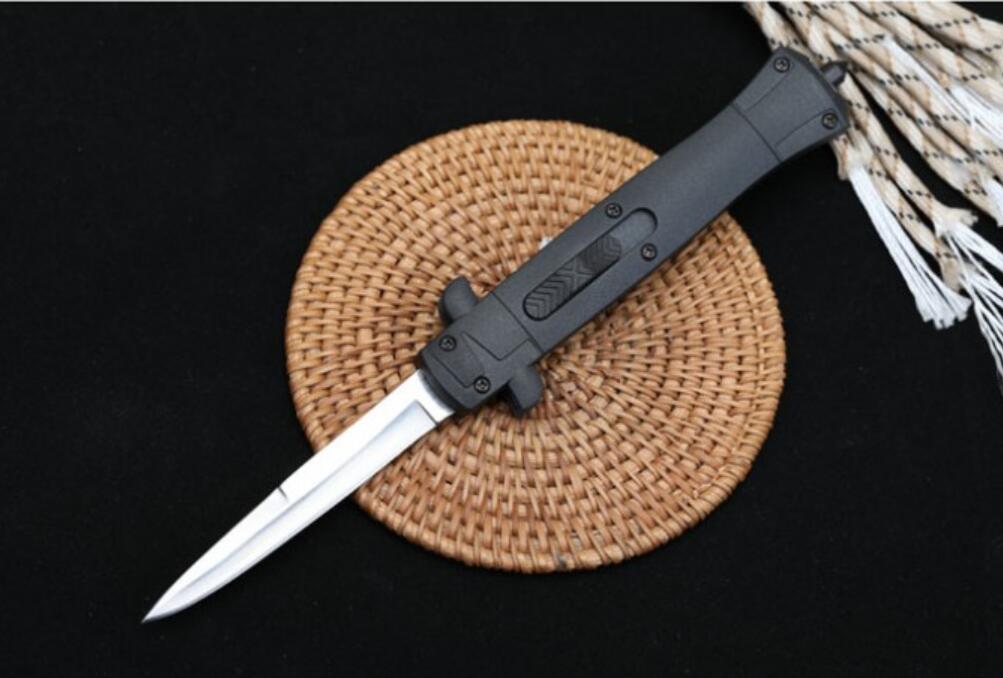 

The latest products in 2020 darkness 440C Single blade automatic knife ABS engineering plastic handle camping automatic knife EDC tool