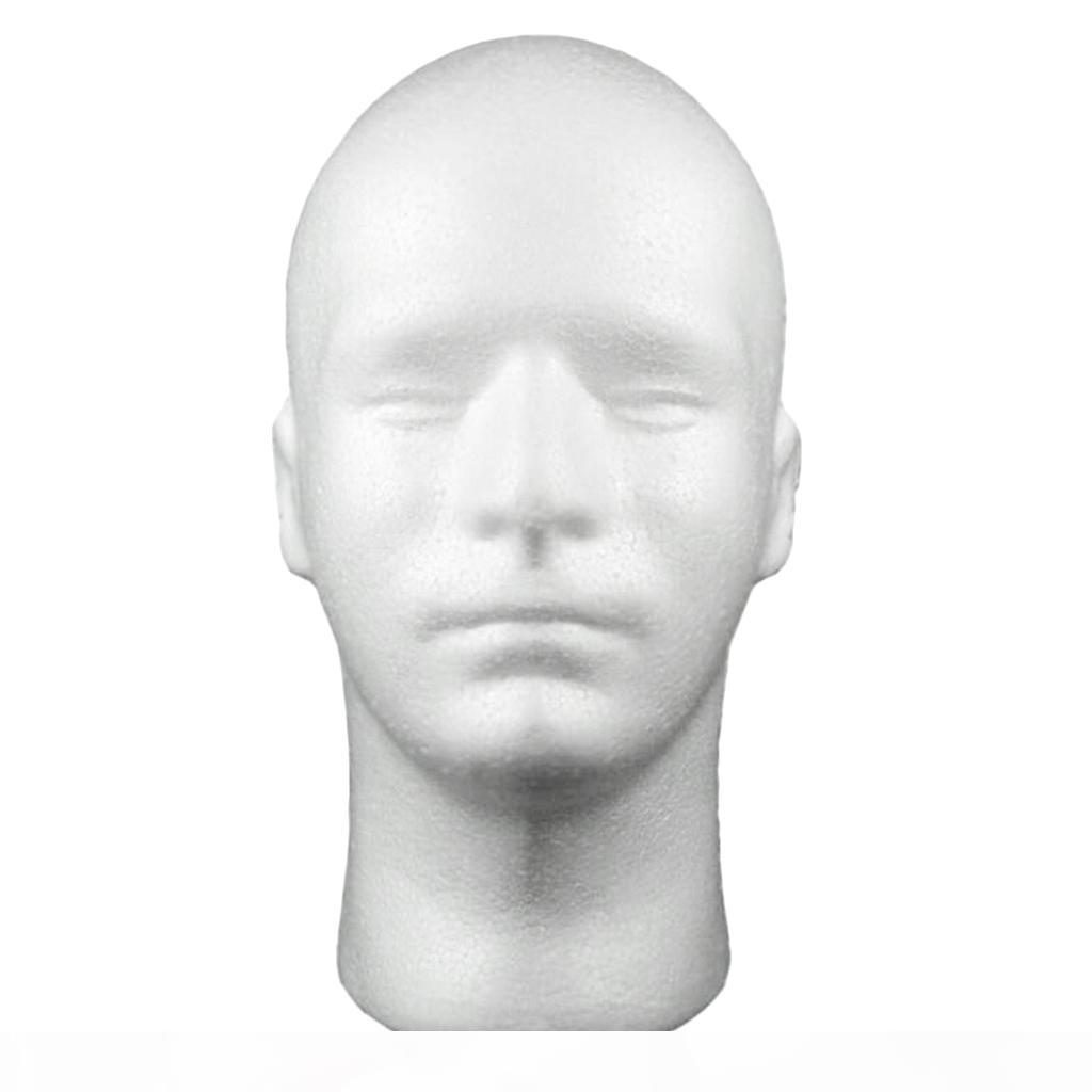 

10x Styrofoam Foam Mannequin Head Display Head Model For Hairpiece F Salon, White