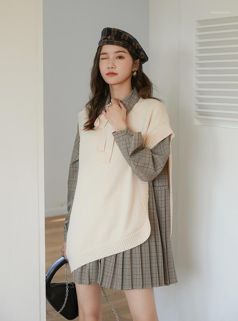 

Plaid jk female autumn ma3 jia3 long-sleeved shirt dress two-piece dress1